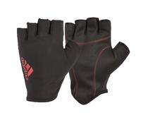 (Red, XL) Adidas Half Finger Essential Gloves Weight Lifting Gym Exercise Fitness Workout