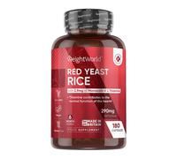 Red Yeast Rice Capsules - 290mg 180 Capsules with Vitamin B1, Monacolin, Thiamine - Supports Gut Function