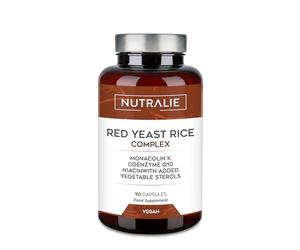 RED Yeast Rice Complex 2,9mg Monacolin K + Q10 + VIT C E - Red Yeast Extract - 90 Vegan Capsules Nutralie