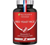 Red Yeast Rice - Enriched with Coenzyme Q10-90 Vegan Capsules - 3 Month Supply - Gluten Free - Plant-Based Supplement - Daily Nutrition - French Expertise - Nutrimea