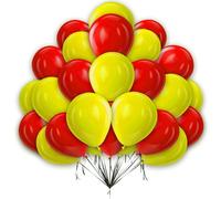 Red Yellow Balloon 10 Inch Party Balloons Pack 25pcs Latex Balloons for Fire Brigade Theme Birthday Wedding Baby Shower Graduation Anniversary Fireman Party Background Decoration