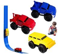 (Red+Yellow+blue) Yearpilrim Magnetic Wall Climbing Toy Cars, Magnetic Wall Climbing Toy Car, Anti-Gravity Walls Climbings Magnetics Track Toys Car, Cars That Drive on Walls and Ceilin-7 * 4 * 4cmg