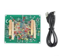 Red Yellow Dual Color LED Running Light Kit, NE555 CD4017 DIY Electronics Learning Board with Adjustable Flow Speed for Beginners Soldering Practice
