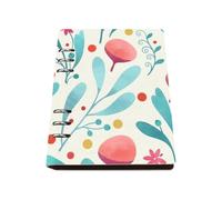 Red Yellow Green Dots A5 Notebook, Pu Leather Notebooks, Lined Paper School Notebook 180Pages/90Sheets, Jotter for Study, A5 Notepad for Women, University Stationery Women Man