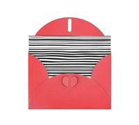 Red YYHWHJDE Black & White Stripe Picture Greeting Card 6x4 in with Double-Sided Pearl Effect and Environmentally Friendly Ink