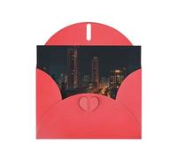 Red YYHWHJDE Night view of the city Prints Greeting Card 6x4 Inches - Fashionable and Unique Design for Various Occasions