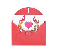 Red YYHWHJDE Skeleton and passionate love Picture Greeting Card 6x4 in with Double-Sided Pearl Effect and Environmentally Friendly Ink