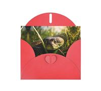 Red YYHWHJDE snake Picture Greeting Card 6x4 in with Double-Sided Pearl Effect and Environmentally Friendly Ink