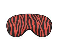 Red Zebra Skin Pattern Sleep Mask for Women Men Soft Eye Masks Adjustable Blindfold Sleeping Shade Cover 8 X 4 Inch