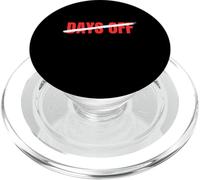 Red Zero 0 No Days Off Red Graphic PopSockets PopGrip for MagSafe
