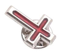 Red Zinc Alloy Cross Lapel Pins for Communion and Baptism