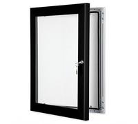 red17: Poster Case Notice Boards - Outdoor Lockable - Black - 1400mm x 1000mm