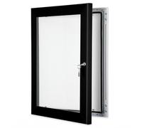 red17: Poster Case Notice Boards - Outdoor Lockable - Black - A4