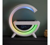 RED5 5W Light Up Wireless Charging Alarm Clock Speaker White