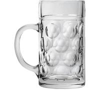 B&Q Glass Stein Winning Giant 1 Litre – Clear, Dimpled, Foodsafe
