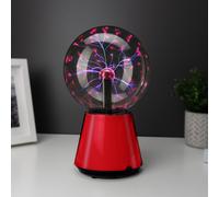RED5 Interactive Plasma Ball - Touch Responsive with Vibrant Lightning Effects Menkind Red 12 inches