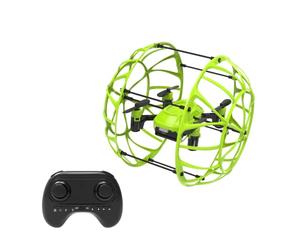 RED5 Remote Control X-Osphere Flying and Wall Climbing Drone | Two speed stunt drone that flies in the air, drives on the ground, rolls up walls and performs 360 degree flips