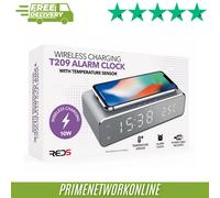RED5 Wireless Charging Alarm Clock Compact Multifunction Digital 10W Phone Dock