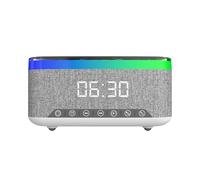 RED5 Wireless Charging Alarm Clock with 10W Phone Dock, Bluetooth Speaker and FM Radio