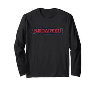 REDACTED - Block Out Text Secret Document Political Sarcasm Long Sleeve T-Shirt