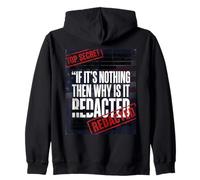 Redacted Classified File USA Flag Censored Democracy Zip Hoodie