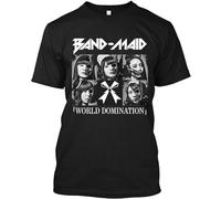 RedAeL Band Maid World Domination Japanese Heavy Metal Pop T-Shirt Mens Black T-Shirt S