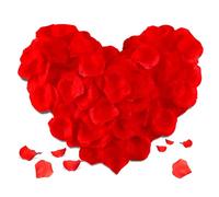 Redamancy 1200 pcs Red Rose Petals, Artificial Rose Flowers, No-Taste Emulation Silk Rose Petals for Wedding, Valentine's Day, Confession, Party Decoration