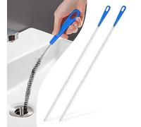 Redamancy 2 PCS Sink Unblocker Cleaning Brush, 60 cm Sink Unblocker Brush, Drain Unblocker Set, Plughole Unblocker, Bathroom Pipe Unblocker, Hair Cleaner for Toilet Bathroom Kitchen Sewer
