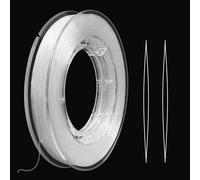 Redamancy 200m * 0.25mm Clear Nylon Thread Invisible String,Clear String for Hanging Decorations, for Hanging Christmas Ornaments, Bracelet Making, Sew Hobby, Clear Beading Thread with Bead Needle