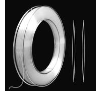 Redamancy 200m * 0.45mm Clear Nylon Thread Invisible String,Clear String for Hanging Decorations, for Hanging Christmas Ornaments, Bracelet Making, Sew Hobby, Beading Thread with Bead Needle