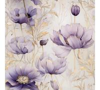REDAMANCY Boho Purple Golden Flower Camellia Luxury Modern Peel and Stick Wallpaper Vintage Easy Peel Off for Nightstand Drawer Renter-Friendly 17.7"x236"}