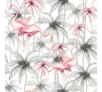 REDAMANCY Boho Tropical Animals Flamingo Modern Peel and Stick Wallpaper Vintage Wall Paper Stick on Contact Paper Easy Peel Off for nightstand Drawer Renter Friendly 17.7"x236"
