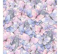 REDAMANCY Modern Pink Purple Butterfly Floral Abstract Fantasy Peel and Stick Wallpaper Vintage Wall Paper Stick on Contact Paper Easy Peel Off for nightstand Drawer Renter Friendly 17.7"x236"