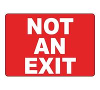 RedAn Exit Sign White Text Metal Sign Notice Danger Warning Caution for Outdoor & Indoor 12x16 Inch
