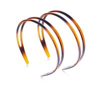REDANHA 2 Pieces Plastic Headband Double Row Teeth Comb Hair Band Simple and Chic Hair Hoop Non-Slip Hair Accessory for Women Girls Daily Dating Decorations(Brown)