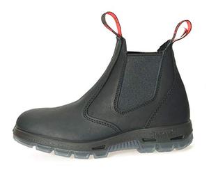 Redback USBBK Chelsea Boots Black with Steel Toe Cap from Australia (UK size 8)
