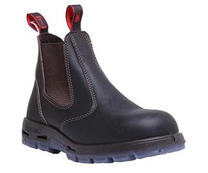 Redback USBOK Chelsea Safety Boots Claret Brown Australian Made UK size 6.5