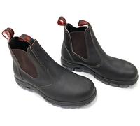 Redback USBOK Chelsea Boots Claret Brown with Steel Toe Cap from Australia (UK size 10.5)