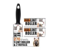 Redberry Value Lint Roller and Refill Set - 270 Sheets - Pet Hair Removal Sticky Roller, Dog Hair Remover, Cat Hair Remover, Sticky Roller for Clothes