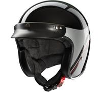 Redbike RB-804 Evolution Jet Helmet, black-red-silver, size L for Men