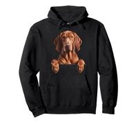 Redbone Coonhound Cute Peeking Dog Lover Pullover Hoodie