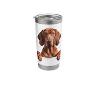 Redbone Coonhound Cute Peeking Dog Lover Stainless Steel Insulated Tumbler
