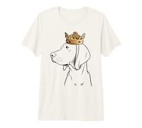 Redbone Coonhound Dog Wearing Crown Premium T-Shirt