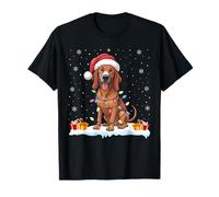 Redbone Coonhound Dogs Tree Light Christmas Sweater Pet Dog T-Shirt