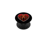 Redbone Coonhound Heart PopSockets Adhesive PopGrip