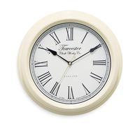 Redbourn Wall Clock Metal Case Roman Numerals Spade Hands 30cm Acctim Cream One Size