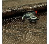 Redbrick Mill Fabrics Animal Snake Theme Scales Textured Pattern Jewel Brown Faux Leather Vinyl Upholstery (10cm x 8cm Sample)