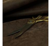 Redbrick Mill Fabrics Beautiful Soft Textured Semi Faux Suede Upholstery Material Fabric Choco Brown (1 Metre)