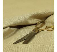 Redbrick Mill Fabrics Beige Colour Circular Pattern Textured Chenille Furnishing Upholstery Fabric (10cm x 8cm Sample)