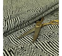 Redbrick Mill Fabrics Black White Colour Narrow Chevron Pattern Curtain Furnishing Upholstery Fabrics (10cm x 8cm Sample)
